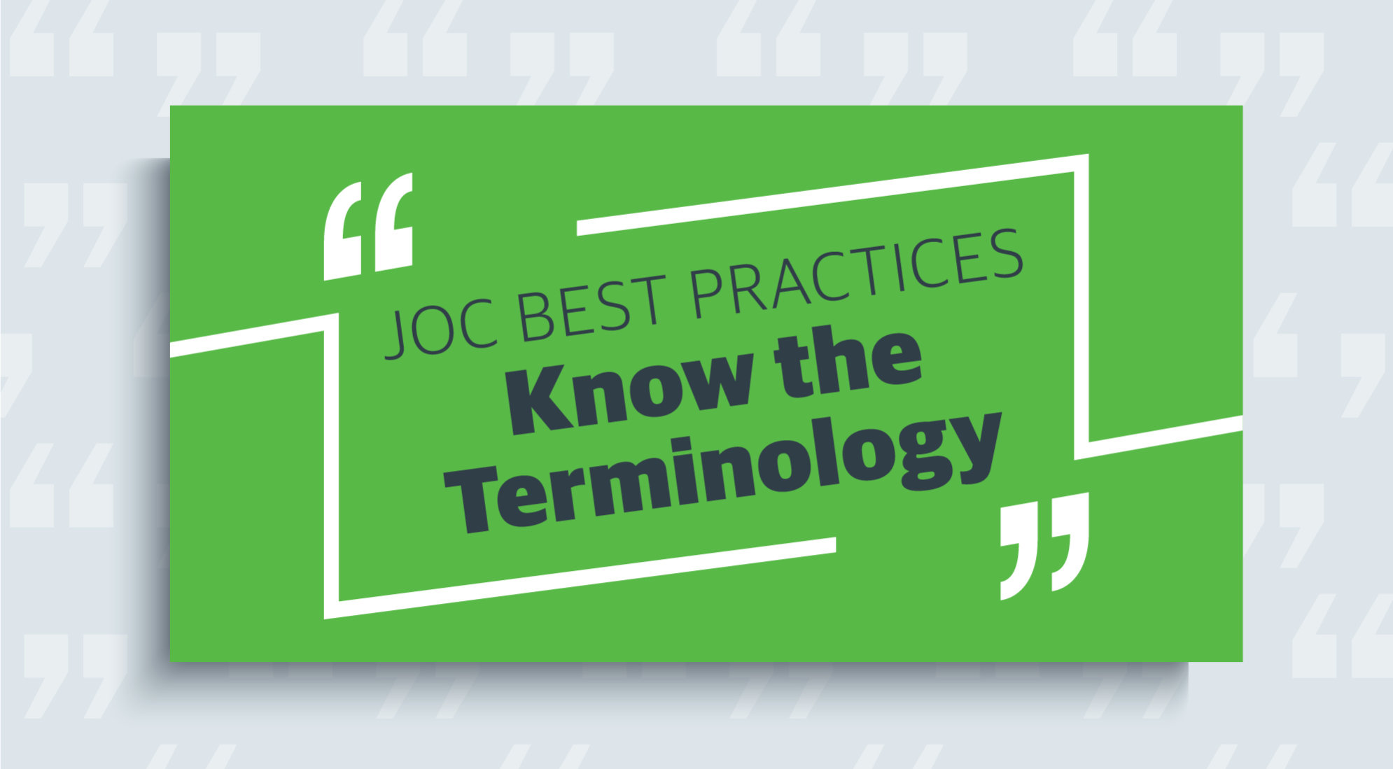 JOC Best Practices: 12 Key Terms for Job Order Contracting 2