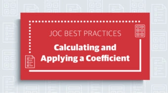 Job Order Contracting Best Practices: Calculating and Applying a JOC Coefficient