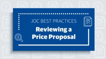 Job Order Contracting Best Practices: 4 Tips for Reviewing a JOC Price Proposal