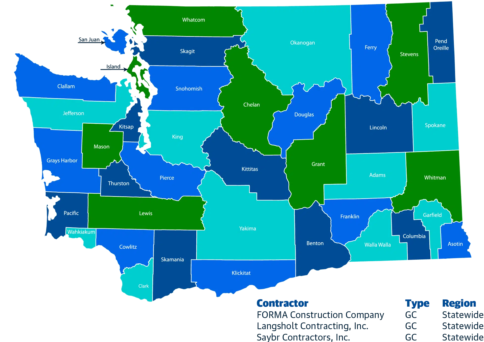 ezIQC Procurement Washington Sourcewell Map