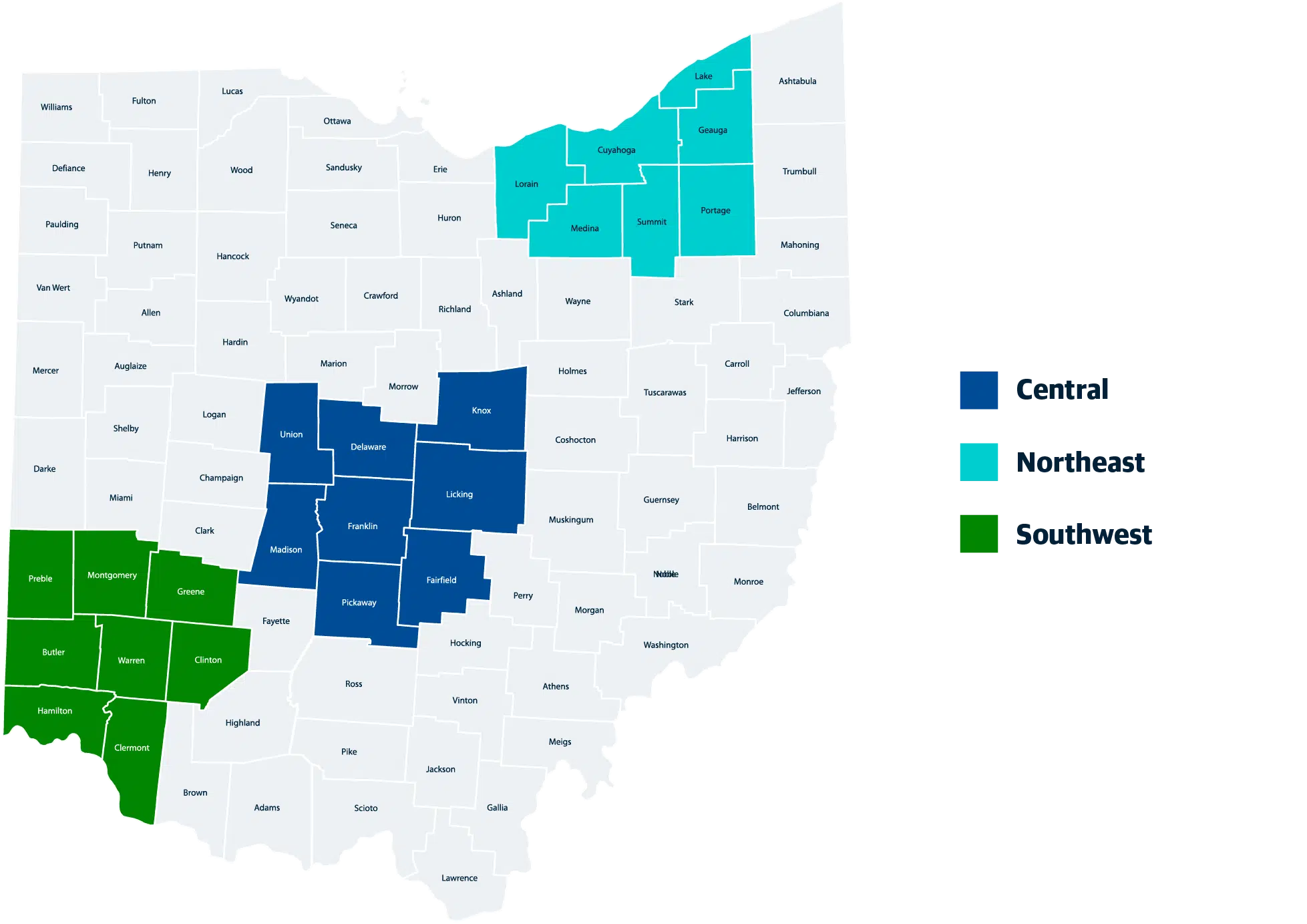 ezIQC Procurement Ohio Vizient Map