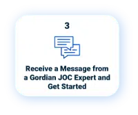Gordian | Building Intelligence Solutions Fueled by Insights, Technology and Expertise 4 Receive a Message from a Gordian JOC Expert and Get Started